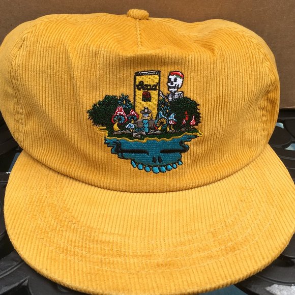 Corduroy Snap Back Hat Grateful Dead Coors Banquet Original Beer Garden Mushroom - Picture 3 of 8